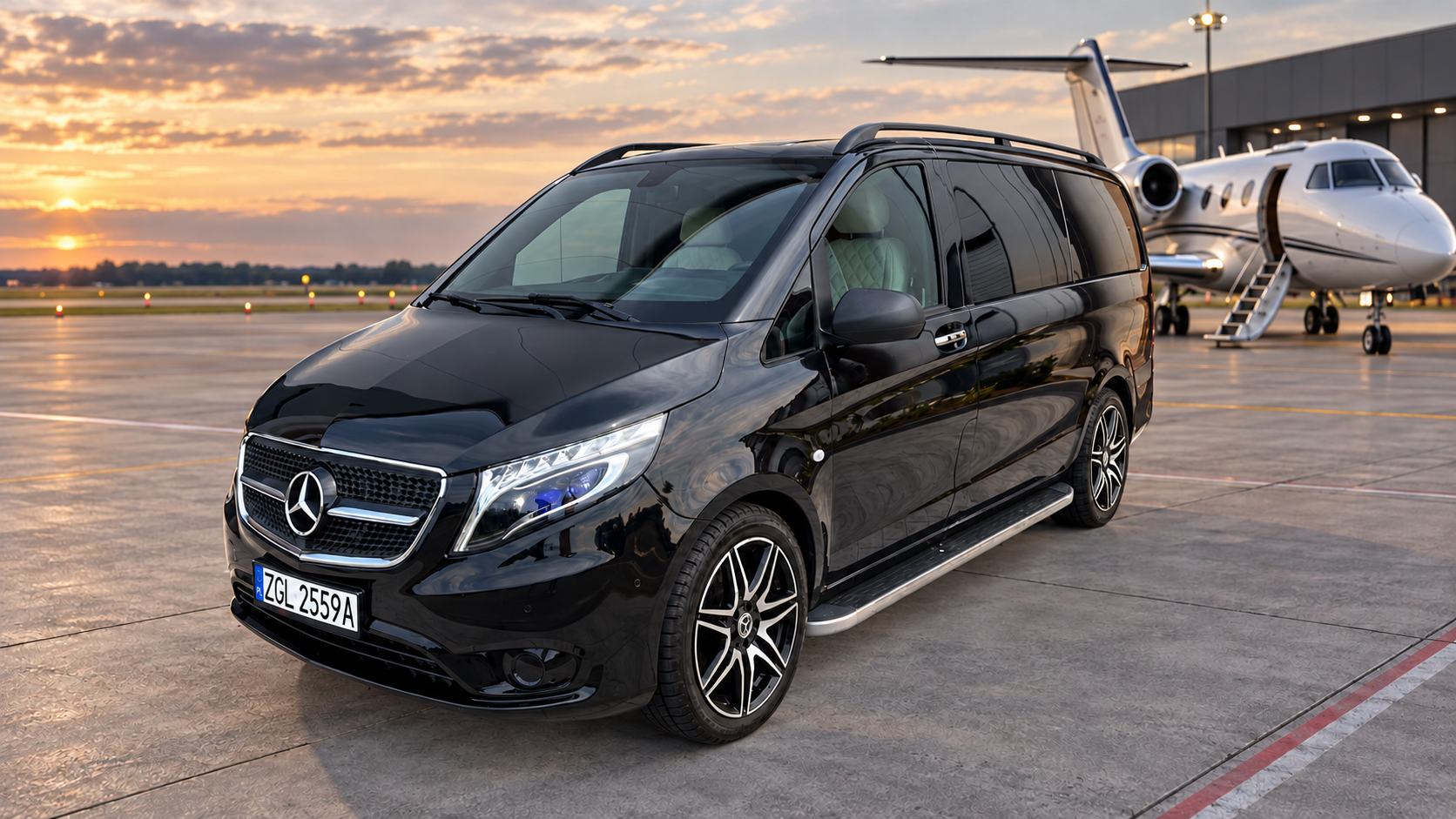 Transfer lotniskowy Mercedesem Vito